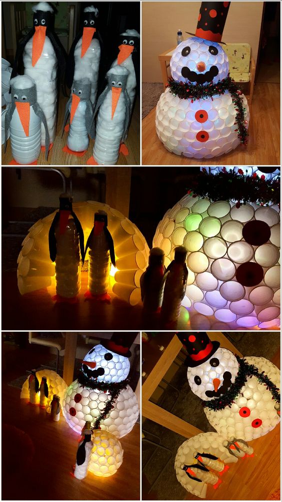 Plastic Cup Snowman DIY Cuteness
