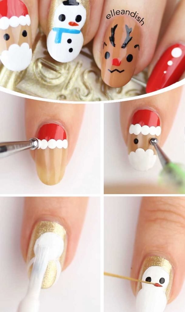 Easy DIY Christmas Nail Art Designs DIY Cuteness