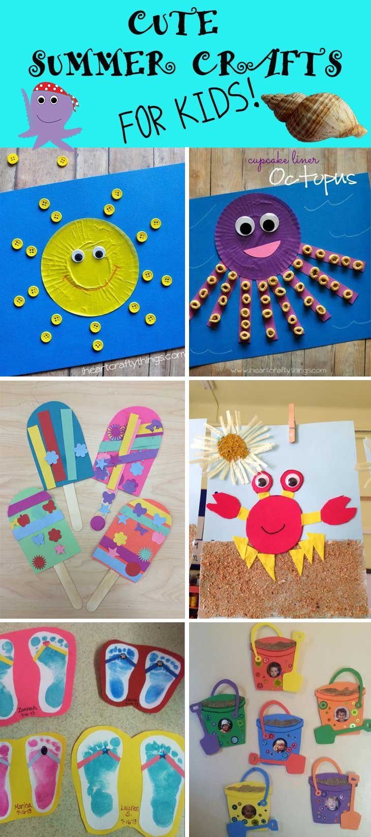 45 Cute Summer Crafts for Kids - Easy Summer Crafts and DIYs