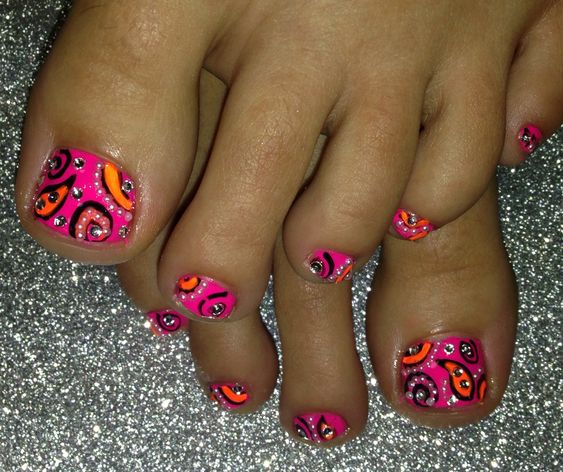 Teen with perfect pink toes