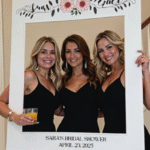 DIY bridal shower photo prop idea for fun and memorable pictures with guests.