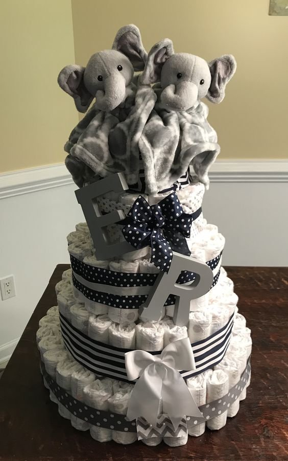 DIY Elephant Diaper Cake - DIY Cuteness