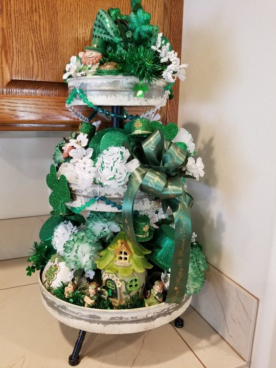 Decorated St. Patrick’s Day stand