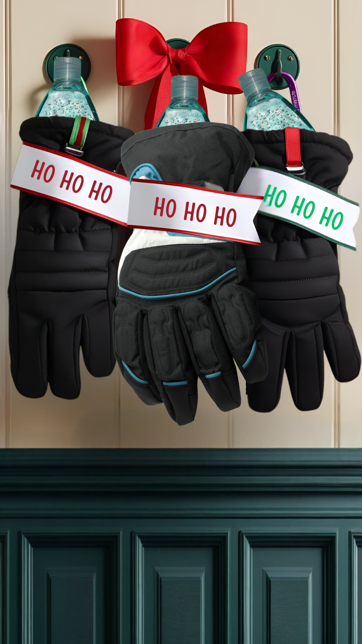DIY Hand Sanitizer Gift in Gloves for Coworkers
