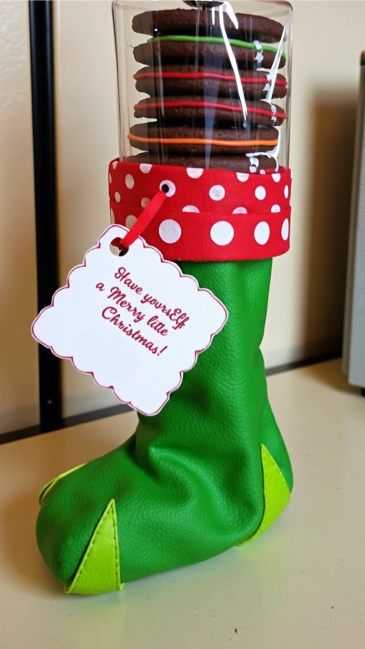 Oreo Elf Shoe Treat Bag Christmas Gift