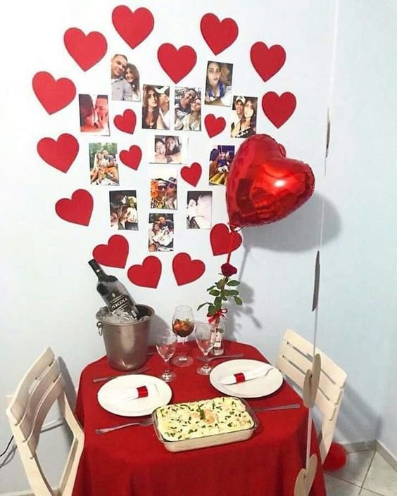 Valentines Day Dinner Romantic Table Settings