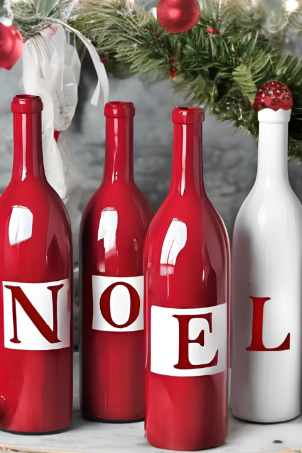 5 DIY Wine Bottle Christmas Crafts