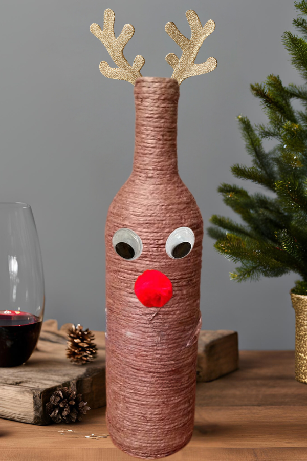 5 DIY Wine Bottle Christmas Crafts