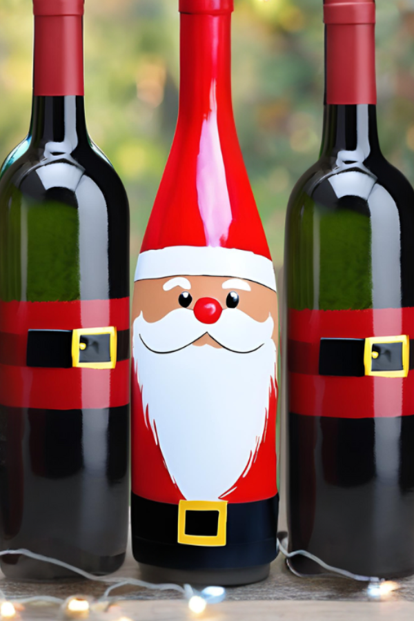 5 DIY Wine Bottle Christmas Crafts