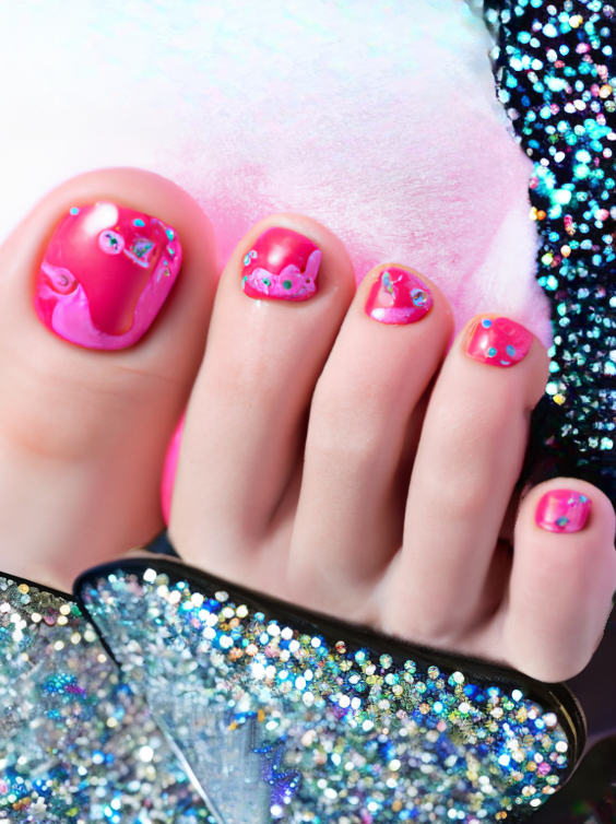 Cute toe nail art design for summer | unas | #nailart #Toe… | Flickr